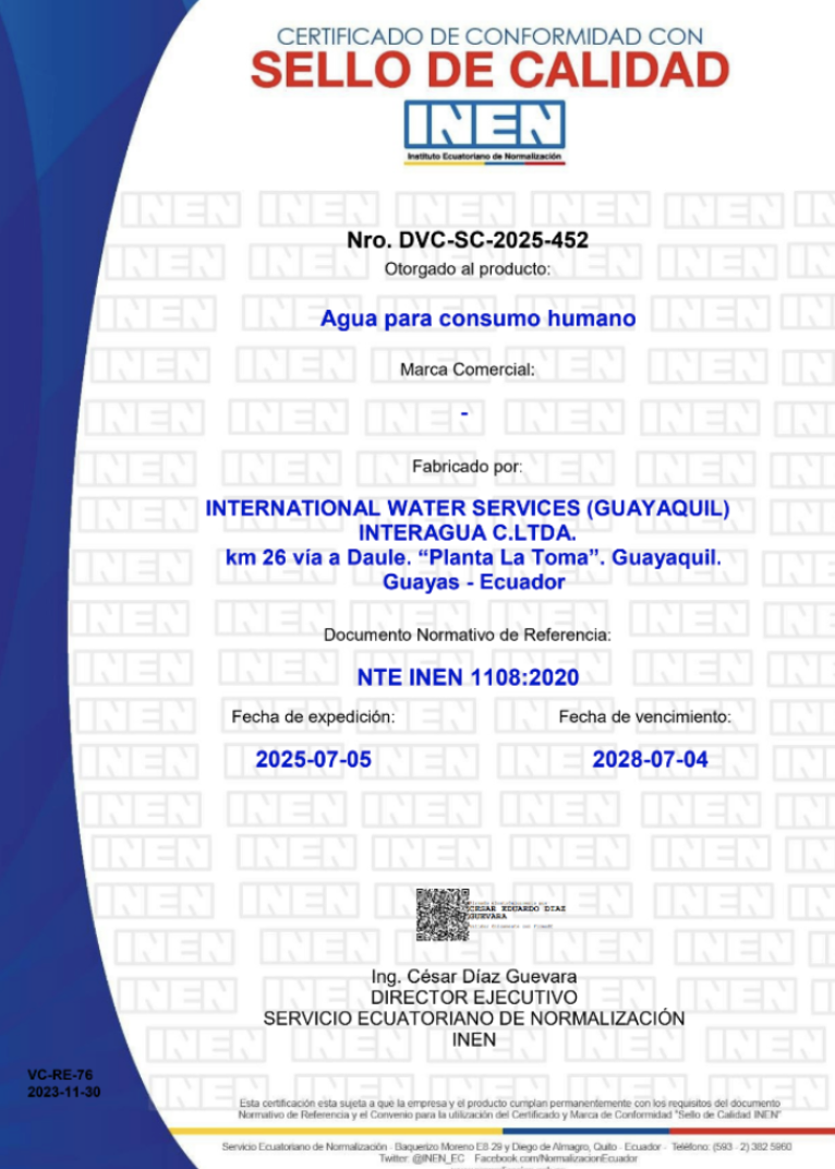 SELLO DE CALIDAD INEN 